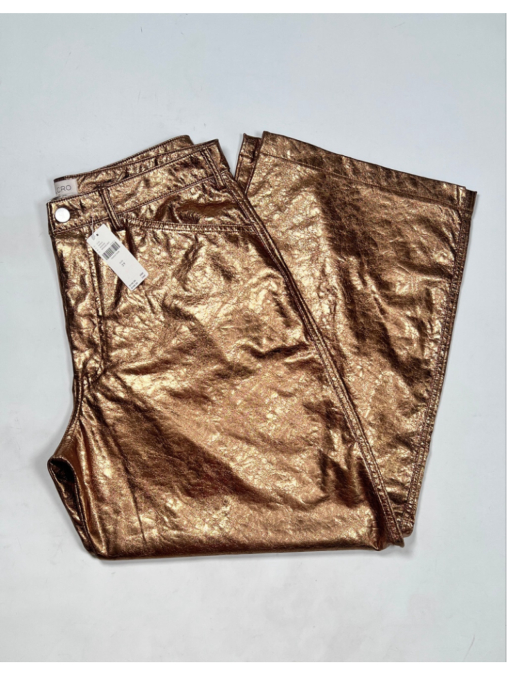 NWT Anthropology Pilcro Pants Wide Leg Pants Size 29 Bronze Metallic - Picture 8 of 8